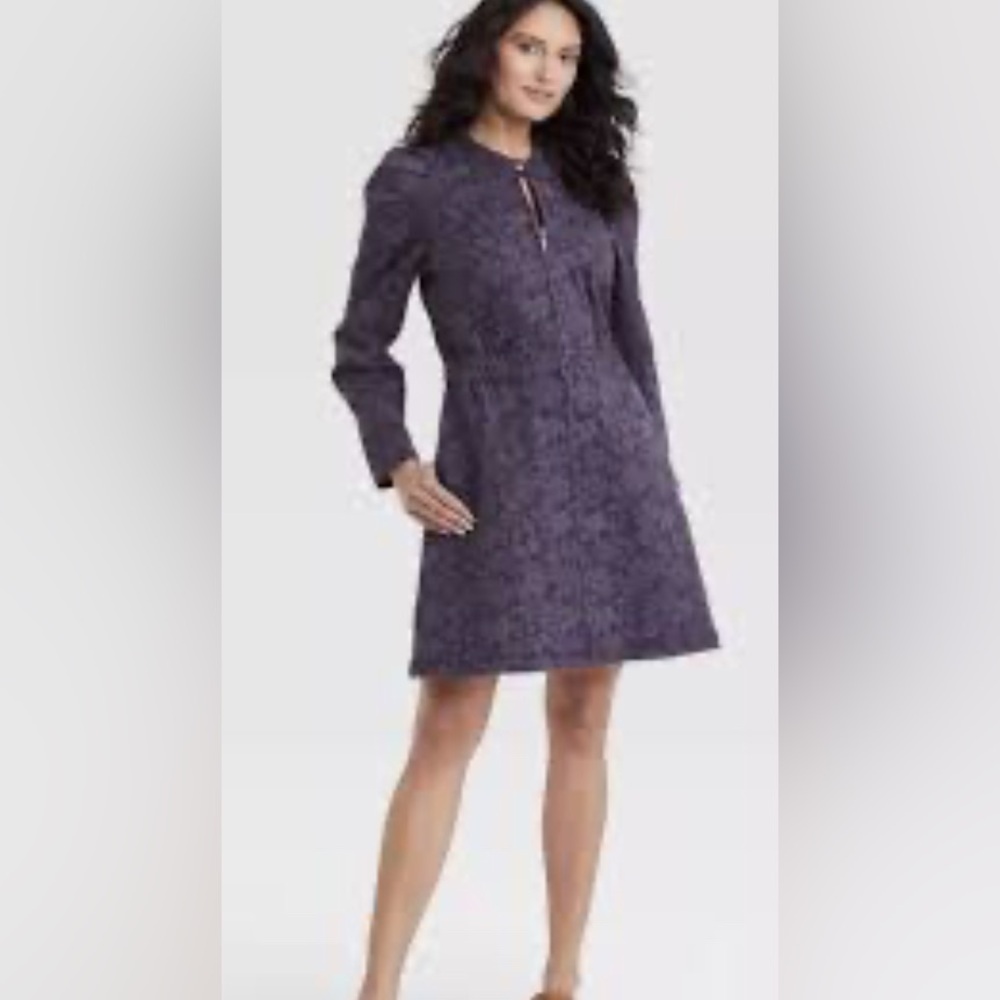 Universal Thread Elegant Long Sleeve Dress in Deep Purple